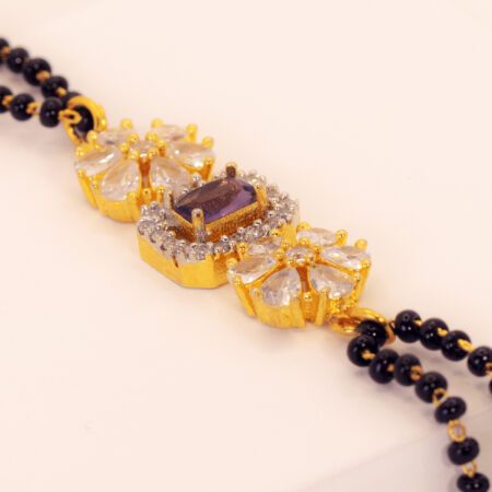 Regal Flora Mangalsutra Amethyst Bracelet