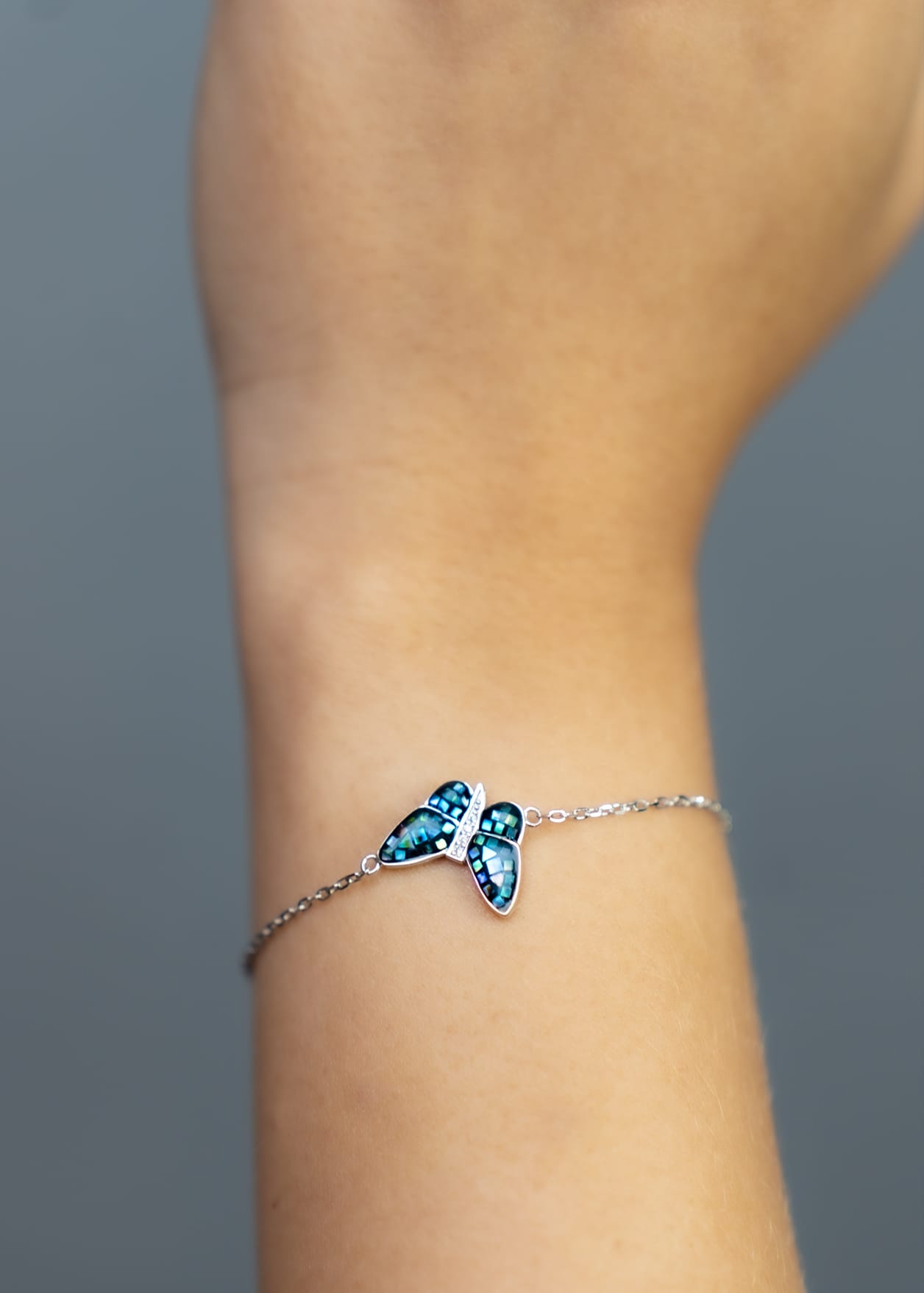 Silver Geo Butterfly Bracelet