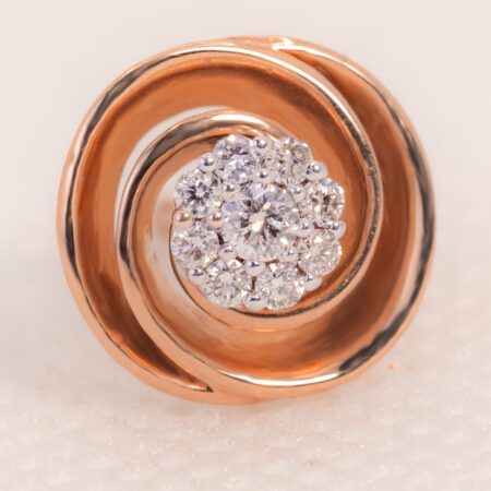Rose Gold Swirl Ear Rings