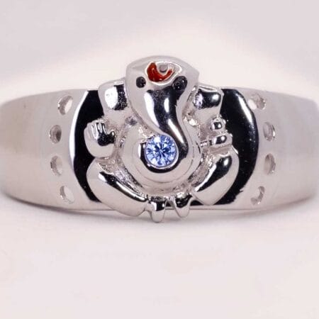 Silver Blessings Ganesha Ring