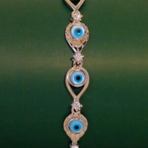 Silver Evil Eye Bracelet