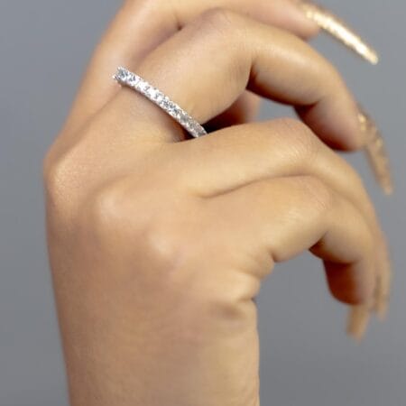 Silver Aura Eternity Finger Ring