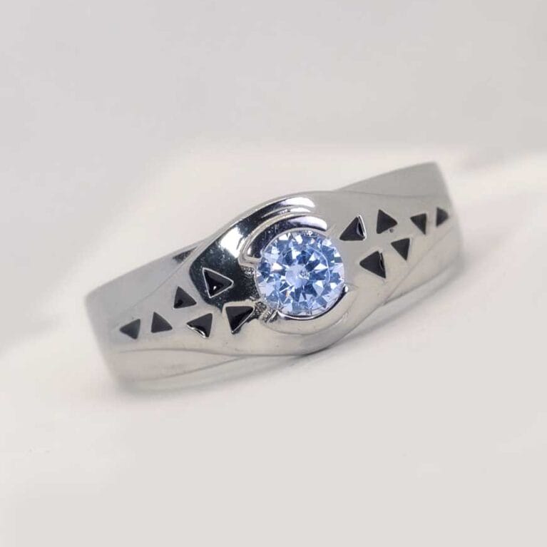 Silver Neo Solitaire Men’s Ring