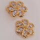 Yellow Gold Freesia Ear Rings
