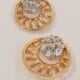 Yellow Gold Rising Sun Ear Rings