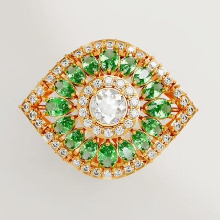 Olive Orb Timeless Charm Diamond Ring 532