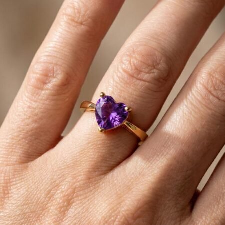 Majestic Aabha Amethyst Love Ring