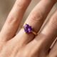 Majestic Aabha Amethyst Love Ring