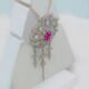 Majestic Noora Ruby Empress Silver Brooch Pendant