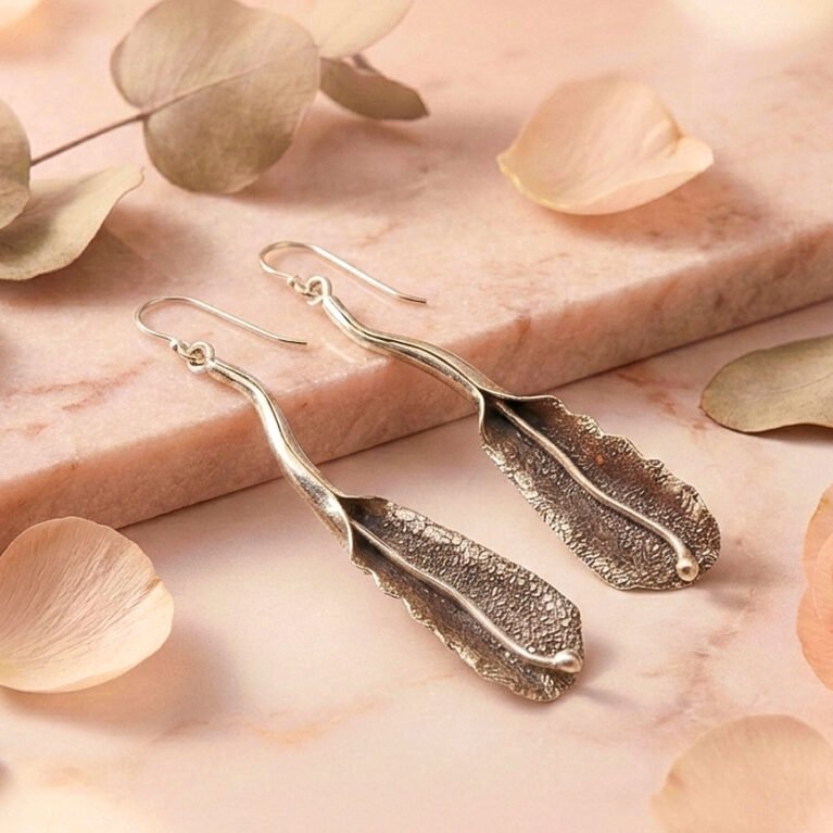 Enchanting Floweret Bell Flower Silver Earring