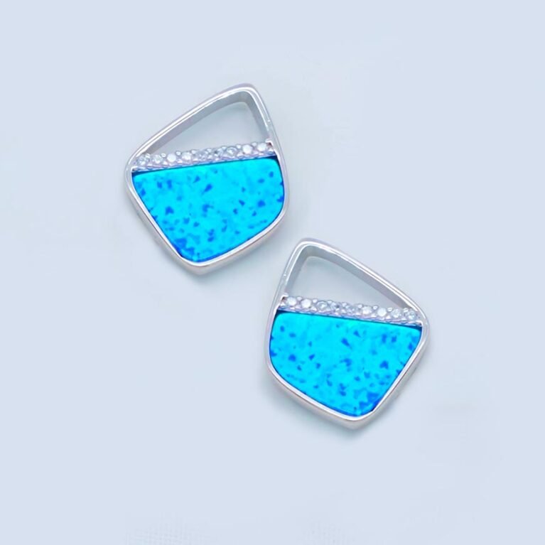 Lush Blue Opal Earring