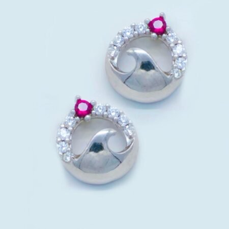 Lush Ocean Wave Silver Earring