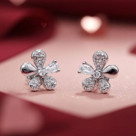 Plumeria Charm Silver Pendant Set