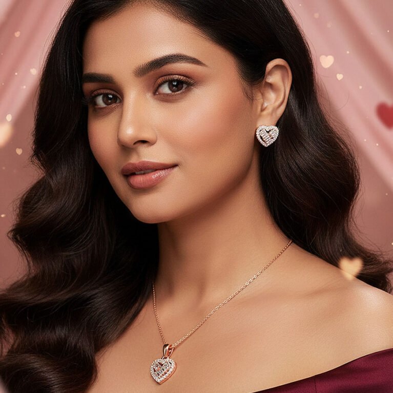 Dazzling Love Silver Pendant Set