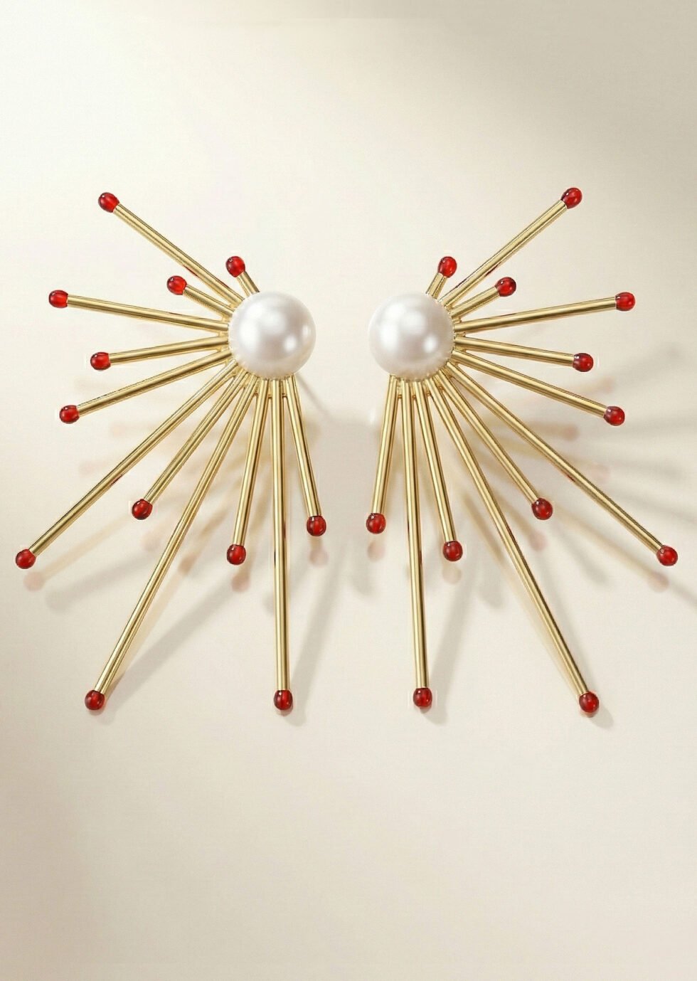 Radiant Sun of Pearl Silver Earrings by Alankri