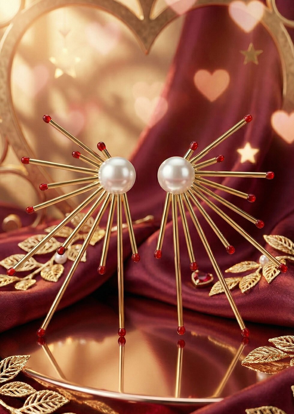 Radiant Sun of Pearl Silver Earrings by Alankri